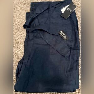 NWT-Ralph Lauren Navy Linen Pants